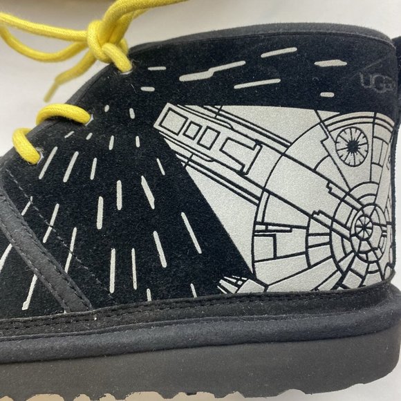 UGG Kids HSA Neumel Star Wars Millennium Falcon Boots Size 5 - Picture 7 of 9